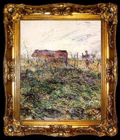 framed  Henri Fantin-Latour The  Work in the Vineyards, ta009-2